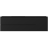 Mexen Orio 160 cm bathroom cabinet with Otis left sink, 2S, 1D, black matte - 91A13-16047-3-BBFFF71-W18L71