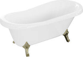 Mexen Retro freestanding bathtub 150 x 73 cm, White, gold legs - 53251507300-50