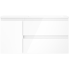 Mexen Orio 90 cm bathroom cabinet with Otis sink right, 2S, 1D, high gloss white - 91A13-09047-3-BBFFF00-W18P00