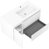 Mexen Orio 90 cm bathroom cabinet with Otis right sink, 2S, 1D, white matte - 91A13-09047-3-BBFFF01-W18P01