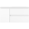 Mexen Orio bathroom cabinet 90 cm with right Otis sink, 2 drawers, 1 door, white matte - 91A13-09047-3-BBFFF01-W18P01