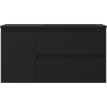 Mexen Orio bathroom cabinet 90 cm with right-side Otis sink, 2S, 1D, black matte - 91A13-09047-3-BBFFF71-W18P71