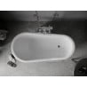 Mexen Retro freestanding bath 150 x 73 cm, white/black, chrome legs - 53251507375-00