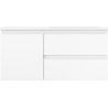 Mexen Orio 100 cm bathroom cabinet with Otis sink on the right, 2S, 1D, matte white - 91A13-10047-3-BBFFF01-W18P01