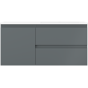 Mexen Orio bathroom cabinet 100 cm with Otis right sink, 2S, 1D, graphite matte/white matte - 91A13-10047-3-BBFFF66-W18P01