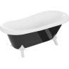 Mexen Retro freestanding bathtub 150 x 73 cm, White/Black, white legs - 53251507375-20