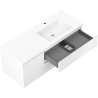 Mexen Orio 120 cm bathroom cabinet with right Otis sink, 2S, 1D, matte white - 91A13-12047-3-BBFFF01-W18P01
