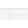 Mexen Orio 120 cm bathroom cabinet with right Otis sink, 2S, 1D, matte white - 91A13-12047-3-BBFFF01-W18P01
