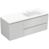 Mexen Orio bathroom cabinet 120 cm with right Otis washbasin, 2S, 1D, gray matte/white matte - 91A13-12047-3-BBFFF62-W18P01