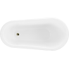 Mexen Retro freestanding bathtub 150 x 73 cm, White/Black, gold legs - 53251507375-50