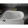 Mexen Retro freestanding bath 150 x 73 cm, white/black, gold legs - 53251507375-50