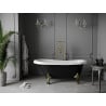 Mexen Retro freestanding bath 150 x 73 cm, white/black, gold legs - 53251507375-50