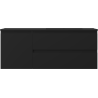 Mexen Orio 120 cm bathroom cabinet with Otis right sink, 2S, 1D, black matte - 91A13-12047-3-BBFFF71-W18P71