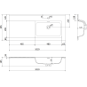 Mexen Orio 100 cm bathroom cabinet with right Otis sink, 2S, 1D, graphite matte/white matte - 91A13-10047-3-BBFFF66-W18P01