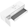 Mexen Orio bathroom cabinet 160 cm with right Otis sink, 2D, 1S, white gloss - 91A13-16047-3-BBFFF00-W18P00