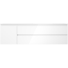 Mexen Orio bathroom cabinet 160 cm with right Otis sink, 2D, 1S, white gloss - 91A13-16047-3-BBFFF00-W18P00