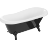 Mexen Retro freestanding bathtub 150 x 73 cm, White/Black, black legs - 53251507375-70