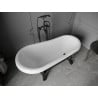 Mexen Retro freestanding bath 150 x 73 cm, white/black, black legs - 53251507375-70
