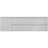 Mexen Orio bathroom cabinet 160 cm with right Otis sink, 2S, 1D, gray matte/white matte - 91A13-16047-3-BBFFF62-W18P01