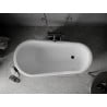 Mexen Retro freestanding bath 150 x 73 cm, white/black, black legs - 53251507375-70