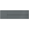 Mexen Orio 160 cm bathroom cabinet with Otis sink right, 2S, 1D, matte graphite/white matte - 91A13-16047-3-BBFFF66-W18P01