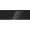 Mexen Orio 160 cm Bathroom Cabinet with Otis Right Sink, 2 Drawers, 1 Door, Black Gloss/Black Matte
