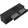 Mexen Orio 160 cm bathroom cabinet with right Otis sink, 2S, 1D, black matte - 91A13-16047-3-BBFFF71-W18P71