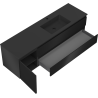 Mexen Orio 160 cm bathroom cabinet with right Otis sink, 2S, 1D, black matte - 91A13-16047-3-BBFFF71-W18P71