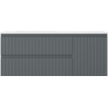 Mexen Rivel 120 cm Bathroom Cabinet with Otis Left Sink, 2 Drawers, 1 Door, Fluted, Graphite/White Matte