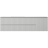 Mexen Rivel bathroom cabinet 160 cm with left basin Otis, 2S, 1D, grooved, gray matte/white matte - 91A23-16047-3-BBFFF62-W18L01