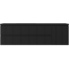 Mexen Rivel bathroom cabinet 160 cm with left Otis washbasin, 2S, 1D, grooved, black matte - 91A23-16047-3-BBFFF71-W18L71