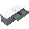 Mexen Rivel 120 cm Bathroom Cabinet with Sink Otis Right, 2S, 1D, Grooved, Graphite/White Matte - 91A23-12047-3-BBFFF66-W18P01
