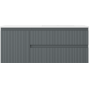Mexen Rivel 120 cm Bathroom Cabinet with Sink Otis Right, 2S, 1D, Grooved, Graphite/White Matte - 91A23-12047-3-BBFFF66-W18P01