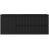 Mexen Rivel 120 cm bathroom cabinet with Otis sink right, 2S, 1D, grooved, matte black - 91A23-12047-3-BBFFF71-W18P71