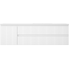 Mexen Rivel 160 cm Bathroom Cabinet with Right Sink Otis, 2 Drawers, 1 Door, Grooved, White Matte - 91A23-16047-3-BBFFF01-W18P01