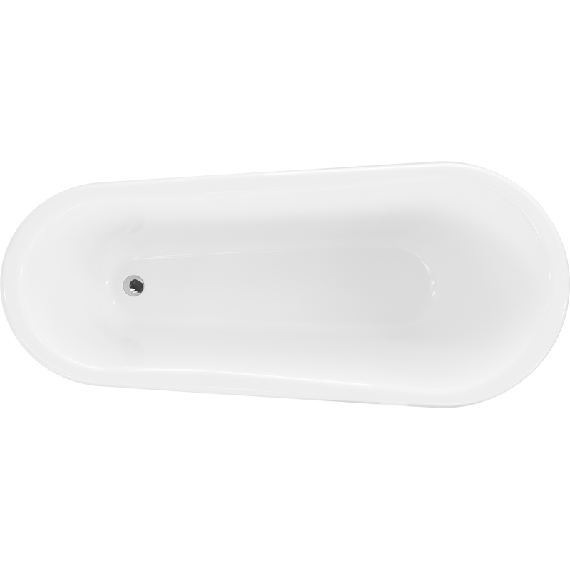 Mexen Retro freestanding bathtub 170 x 75 cm, white, chrome legs - 53251707500-00