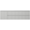 Mexen Rivel bathroom cabinet 160 cm with right Otis sink, 2 drawers, 1 door, grooved, gray/white matte