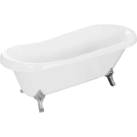 Mexen Retro freestanding bath 170 x 75 cm, white, chrome legs - 53251707500-00