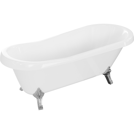 Mexen Retro freestanding bathtub 170 x 75 cm, White, chrome legs - 53251707500-00
