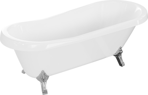 Mexen Retro freestanding bathtub 170 x 75 cm, White, chrome legs - 53251707500-00