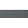Mexen Rivel 160 cm Bathroom Cabinet with Otis Right Basin, 2S, 1D, Fluted, Graphite/White Matte - 91A23-16047-3-BBFFF66-W18P01