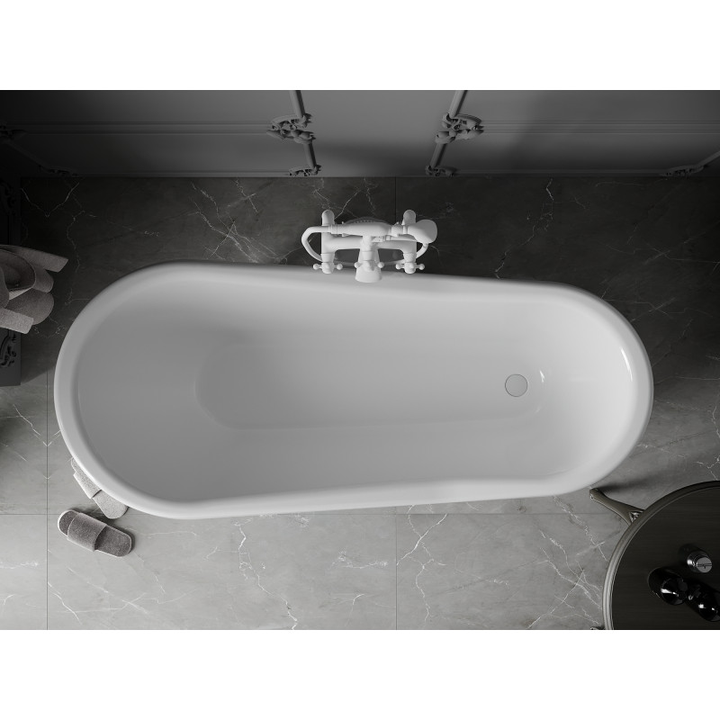 Mexen Retro freestanding bathtub 170 x 75 cm, white, white legs - 53251707500-20