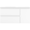 Mexen Orio bathroom cabinet 90 cm with left Vela sink, 2S, 1D, white matte - 91A13-09047-3-BBFFFF01-W23L01