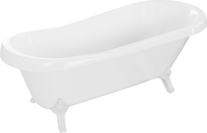 Mexen Retro freestanding bathtub 170 x 75 cm, White, white legs - 53251707500-20