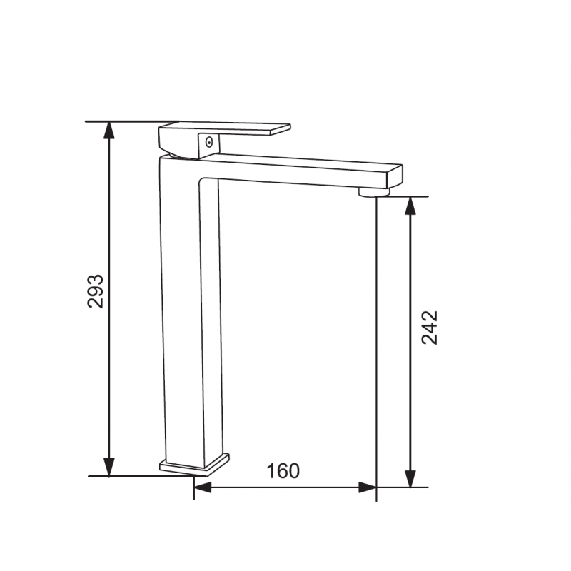 Mexen Uno high basin mixer, chrome - 71410-00