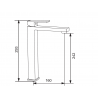 Mexen Uno high basin mixer, chrome - 71410-00