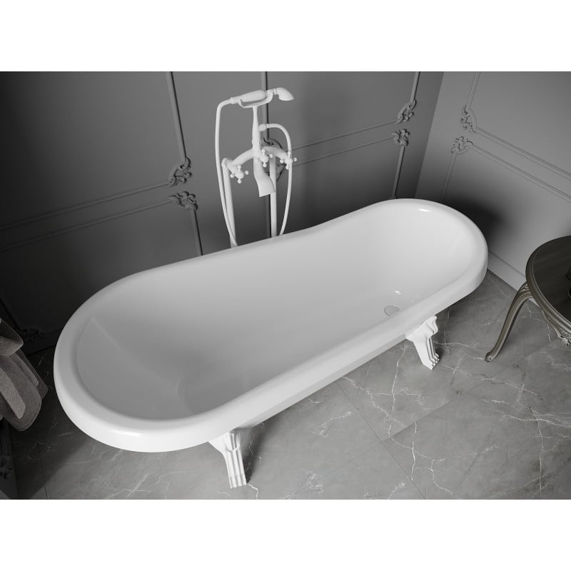 Mexen Retro freestanding bathtub 170 x 75 cm, white, white legs - 53251707500-20