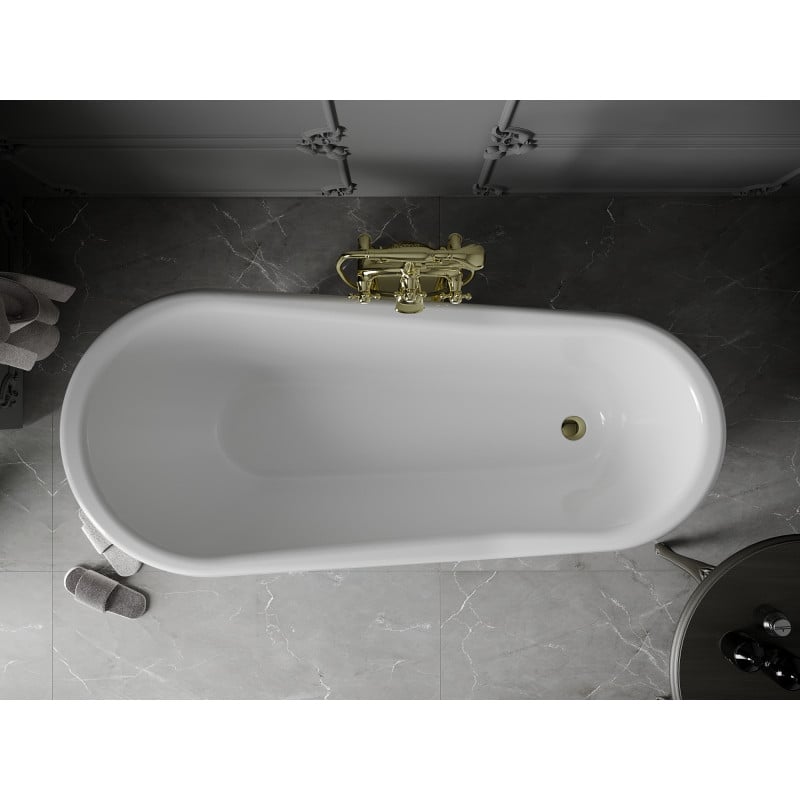 Mexen Retro freestanding bathtub 170 x 75 cm, white, gold legs - 53251707500-50