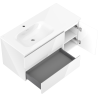 Mexen Orio 100 cm Bathroom Cabinet with Vela Sink Left, 2 Drawers, 1 Door, White Gloss - 91A13-10047-3-BBFFF00-W23L00
