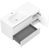 Mexen Orio bathroom cabinet 100 cm with Vela left sink, 2S, 1D, white matte - 91A13-10047-3-BBFFFF01-W23L01